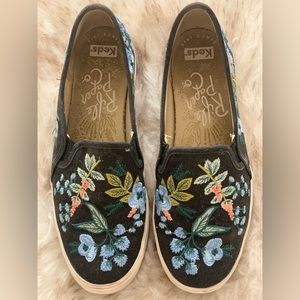 Rifle Paper co. X Keds slip on sneakers size 7.5